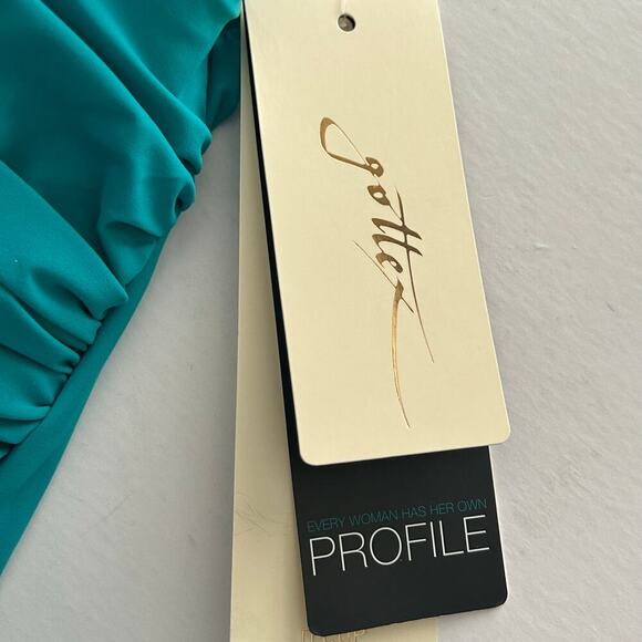 Gottex profile NWT women's D-cup wide strap one piece in color jade size 6D - Picture 5 of 9
